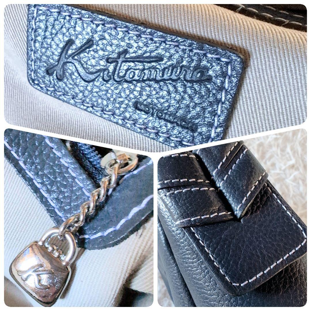 美品✨️キタムラ シボ革ショルダーバッグ 犬 サコッシュ カードケース