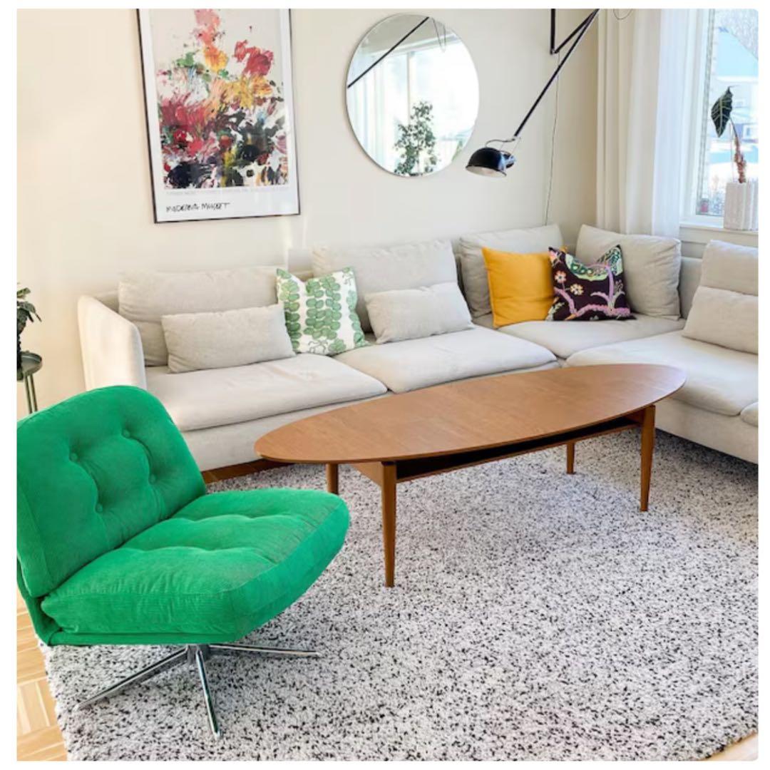 ⭐️【新品】IKEA ディヴリンゲ 1人掛けソファ グリーン 回転