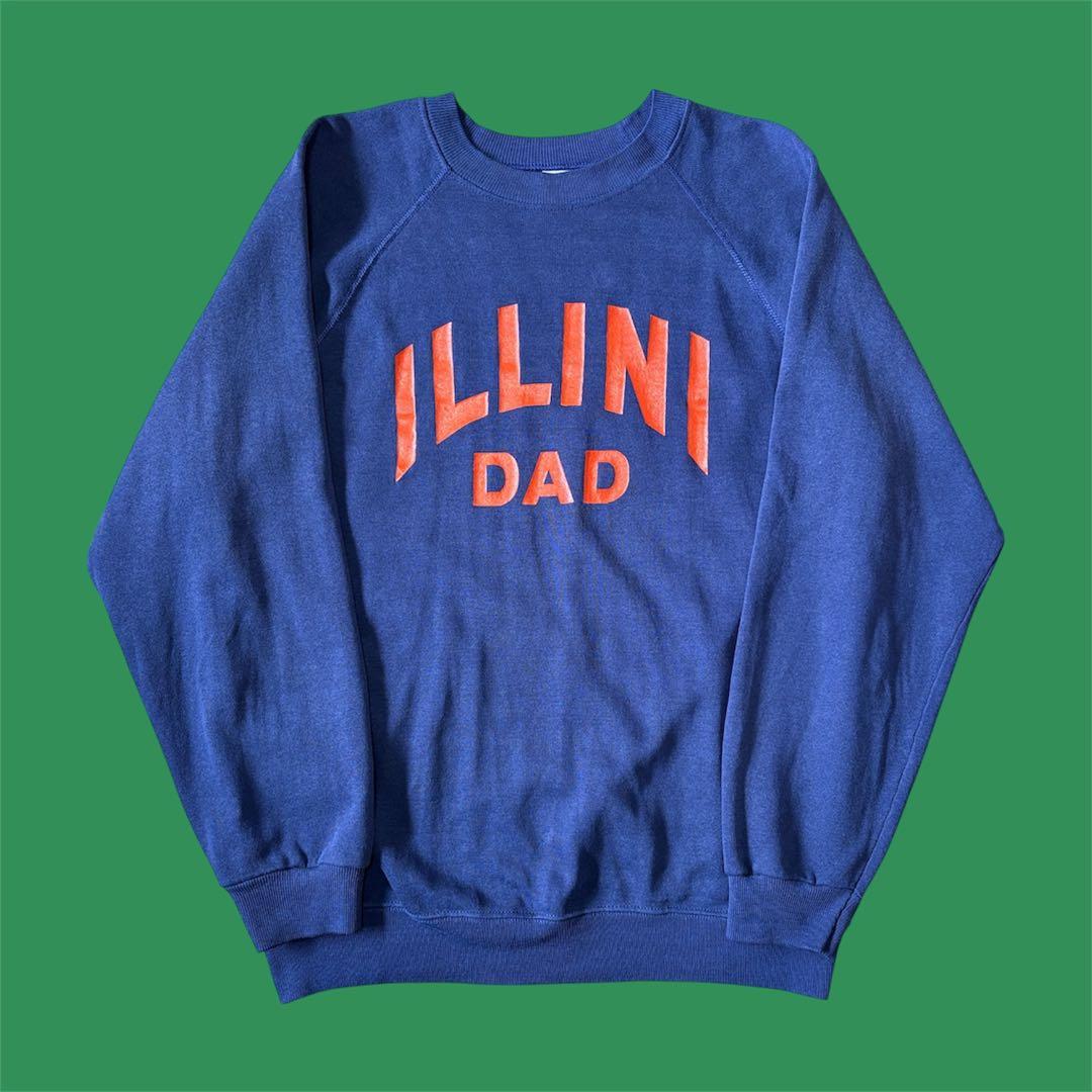 ヘインズ 80s USA製 ラグラン スウェット L ネイビー オレンジ 希少