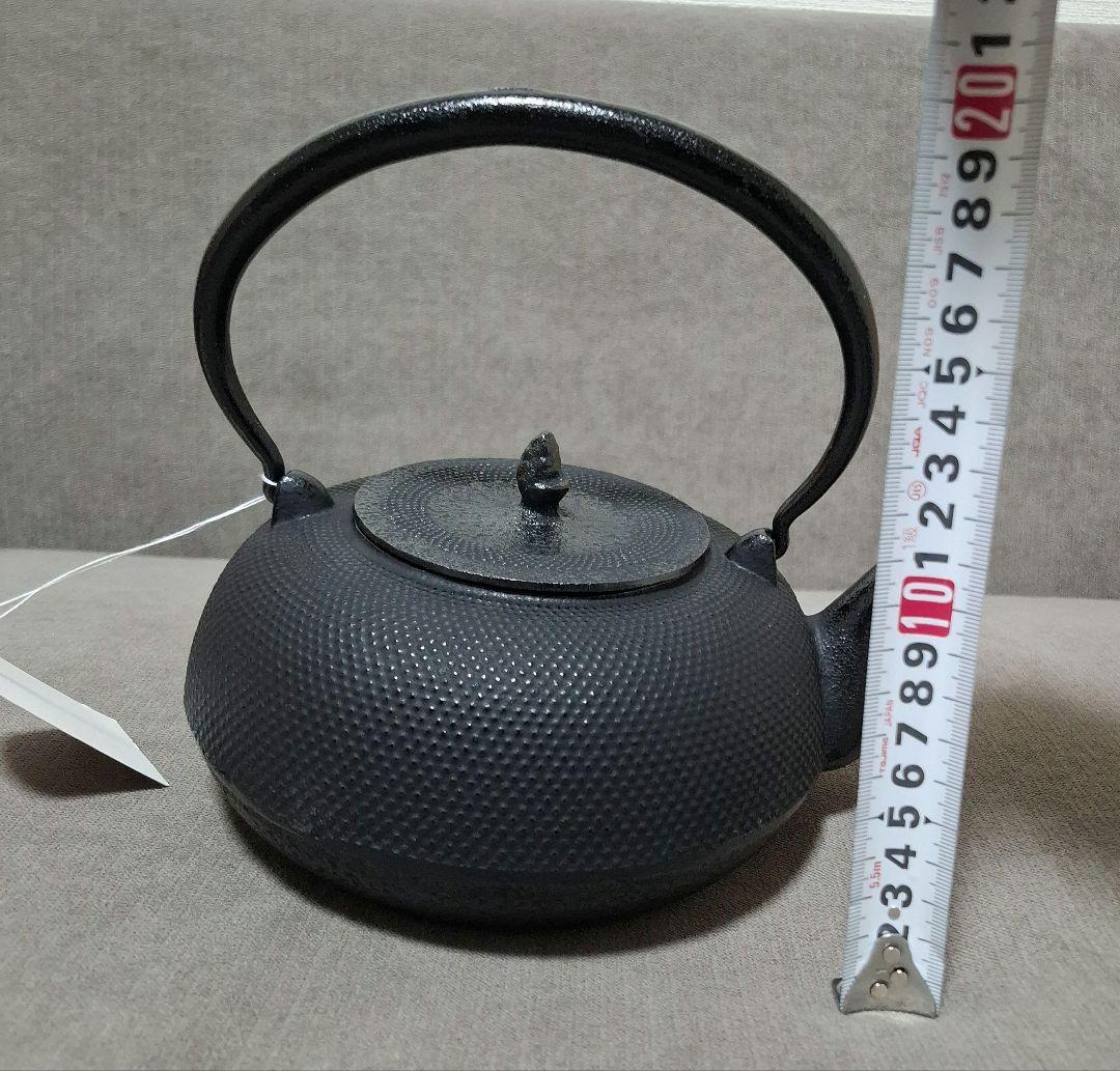 【未使用】南部鉄瓶 南部鉄器 1.7ℓ 運南堂 鍋元 平丸あられ　日本製