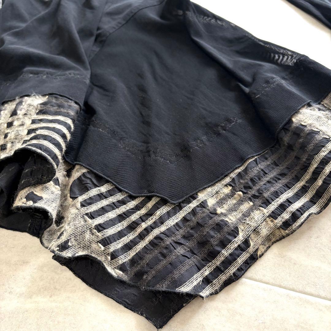 エイココンドウ パワーネット シアー パッチワーク ワンピース