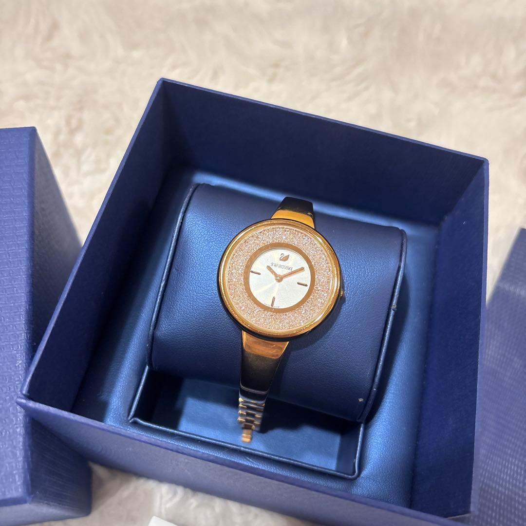 スワロフスキー SWAROVSKI 腕時計 クリスタルライン ピンクゴールド