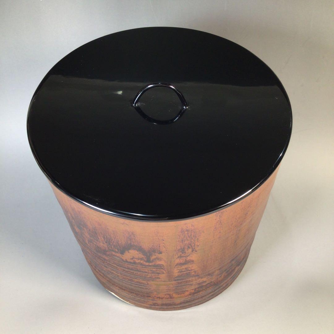 M778 水指 『越州五智窯 木村隆造』『一重口水指』 共箱 茶道具