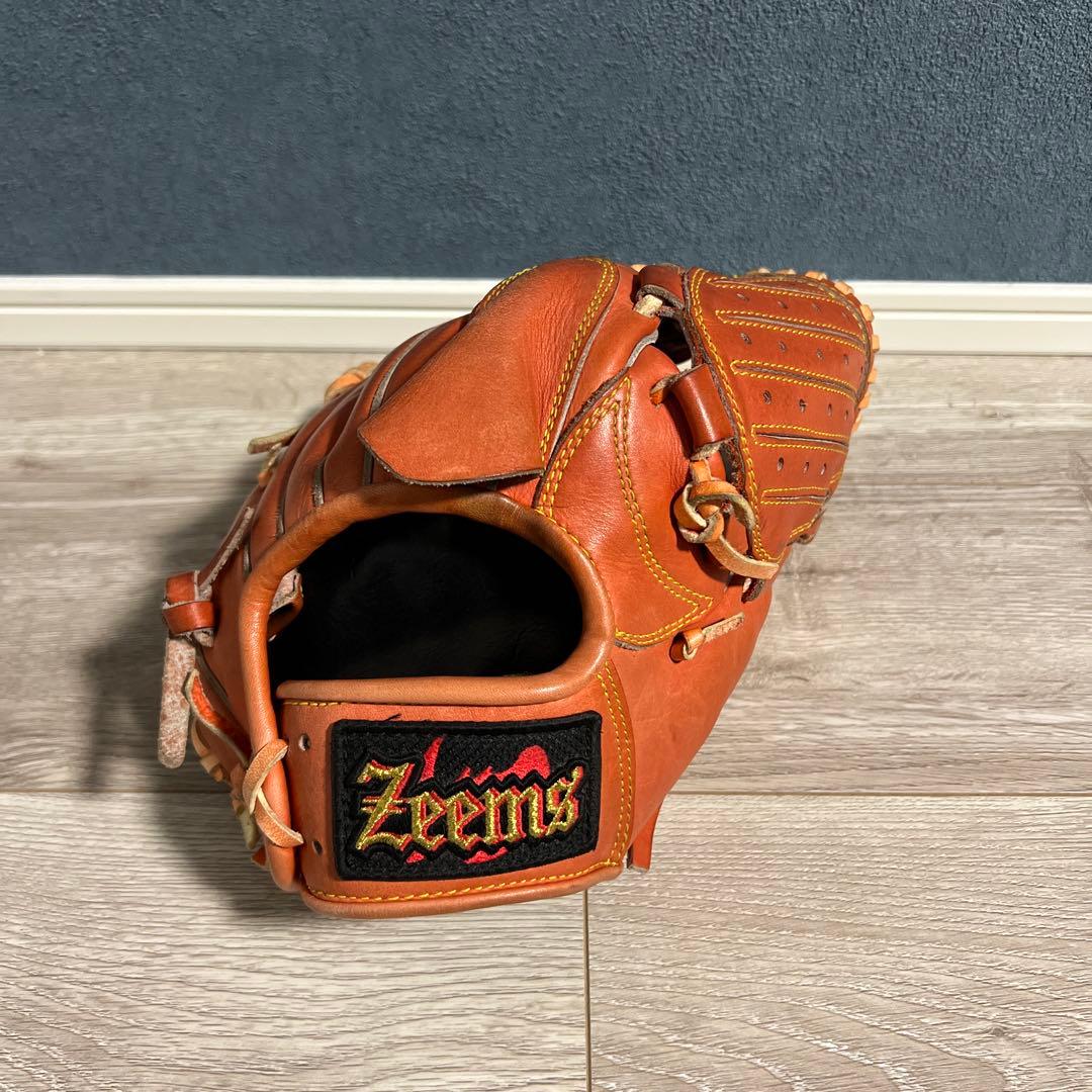 Zeams 軟式グローブ オレンジ 投手用 野球 ゼット 軟式グローブ 軟式 グローブ プロステイタス 投手 ZETT