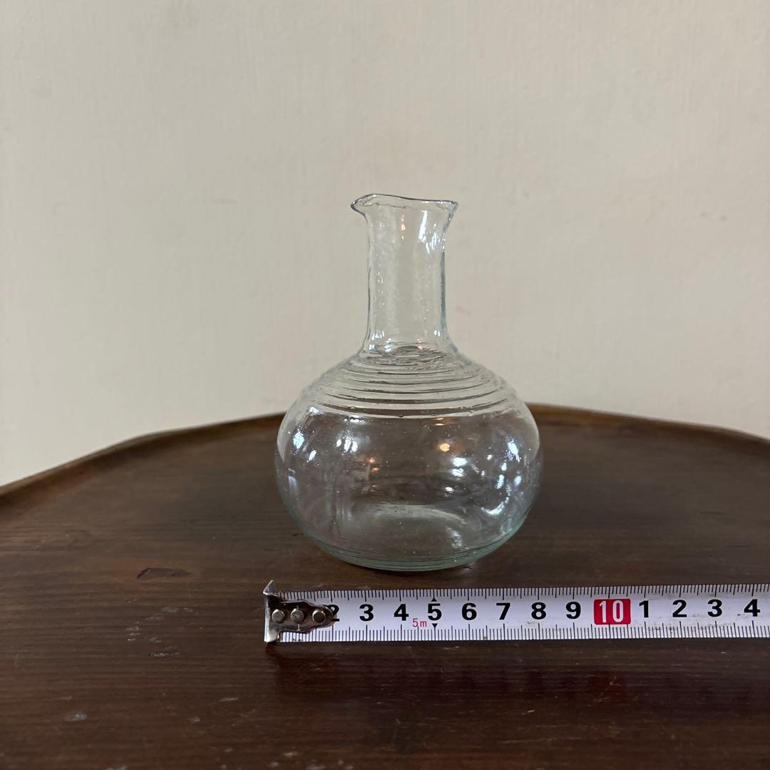 アンティーク ガラス徳利1点 ②吹きガラス 昭和レトロ 古道具 骨董 酒