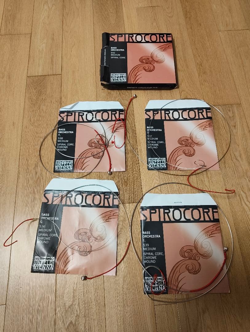 Thomastik Spirocore Midium コントラバス弦 Amazon | THOMASTIK SPIROCORE スピロコア コントラバス弦セット 4/4