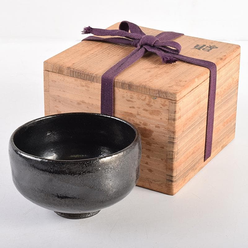 茶道具 楽吉左衛門 黒楽茶碗 時代箱付 M R8543 - メルカリ