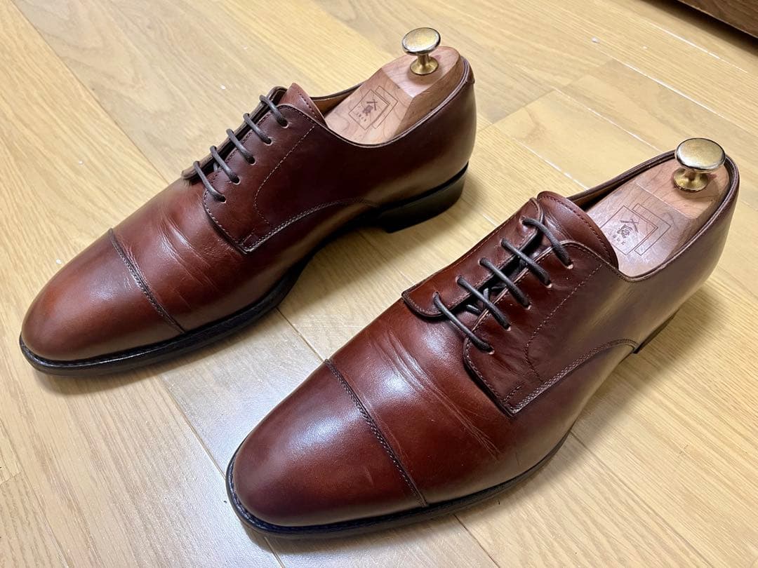 三陽山長　26.0cm ストレートチップ　茶靴