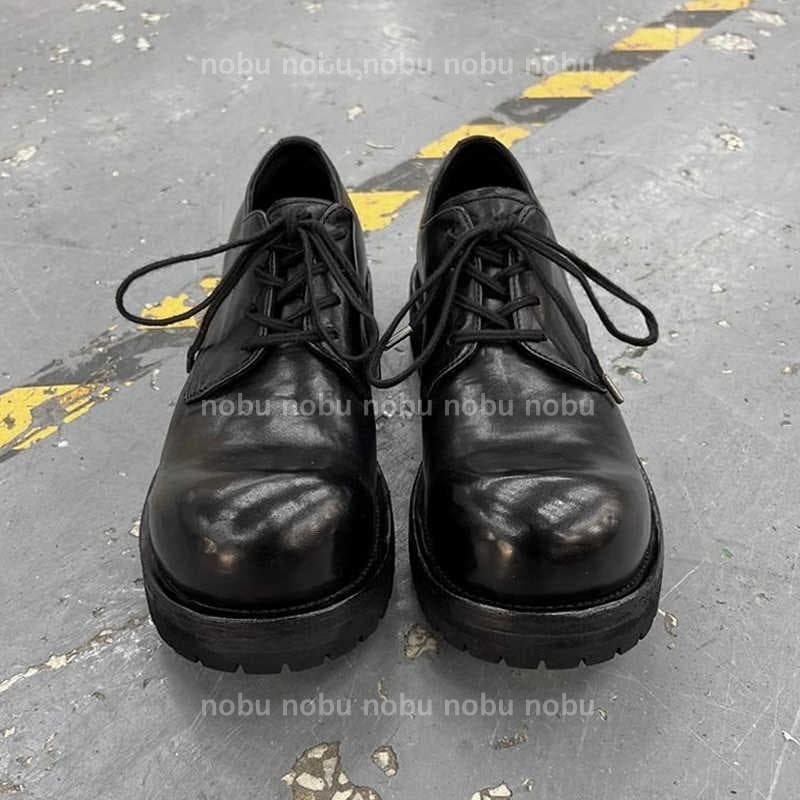 Y2K jking black derby shoes mode - メルカリ