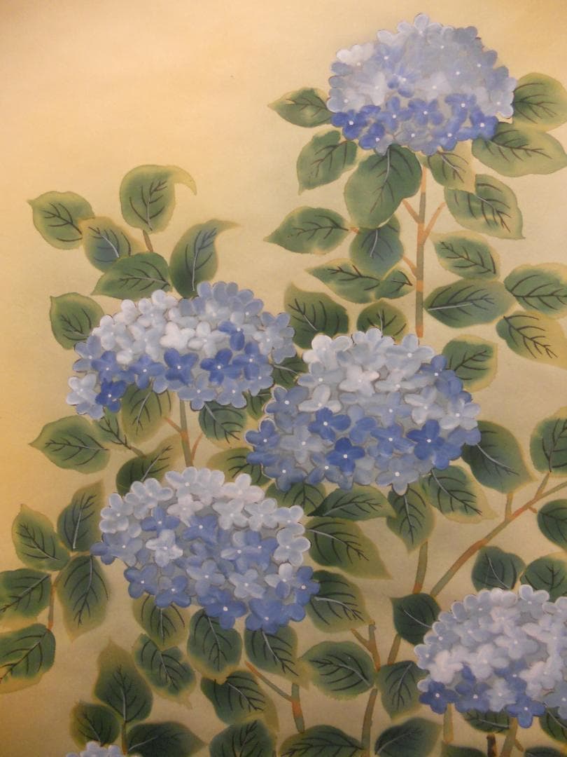 Sake様専用掛け軸 芸元 作 『 紫陽花 』 絹本 希少 軸装 茶道具 美品