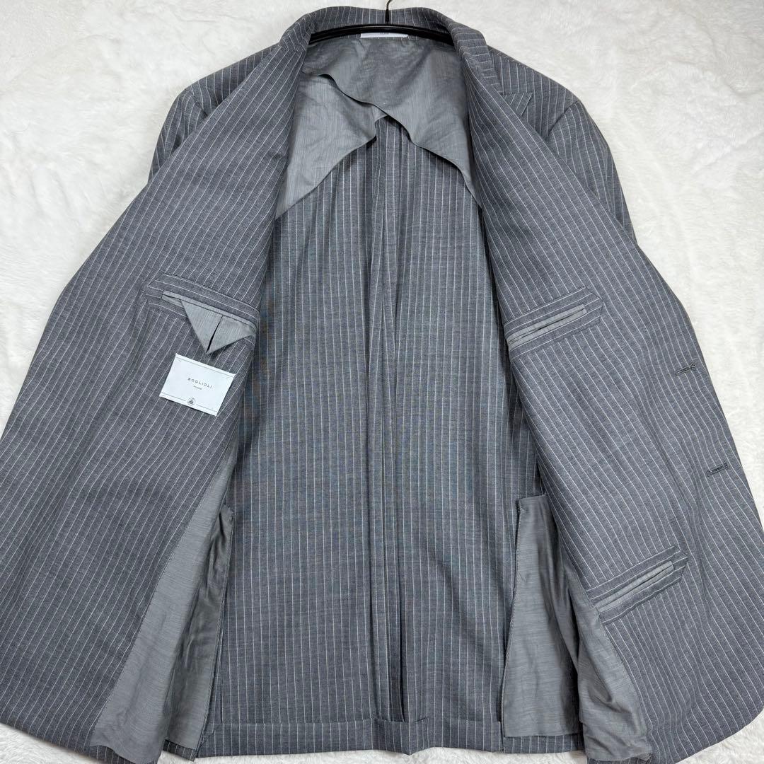 極美品 BOGLIOLI スーツ セットアップ 現行タグ ストライプ 50 - メルカリ