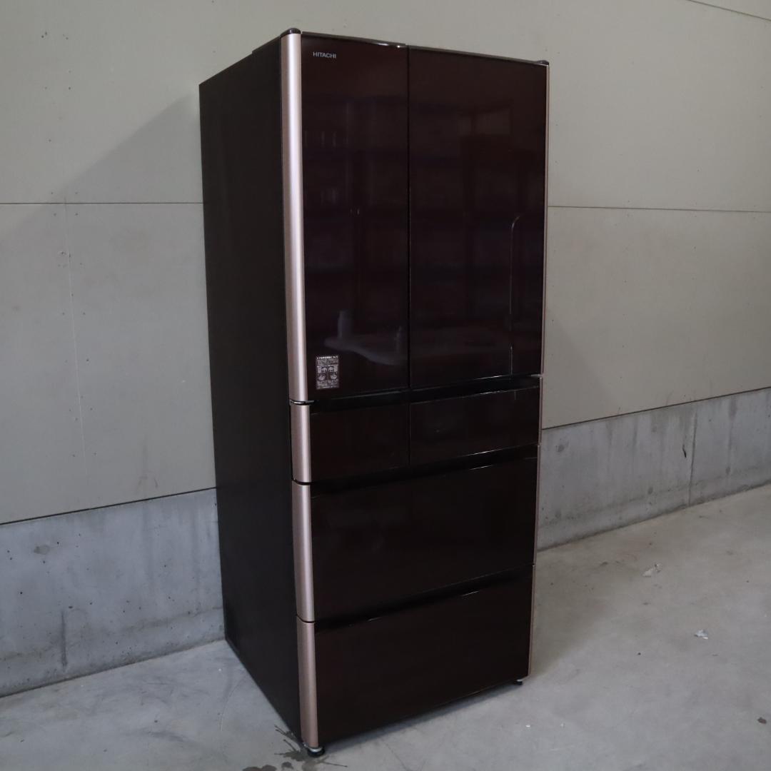 HITACHI R-XG6200H ダークブラウン 冷蔵庫 B0009 R-X6200F：日立の家電品