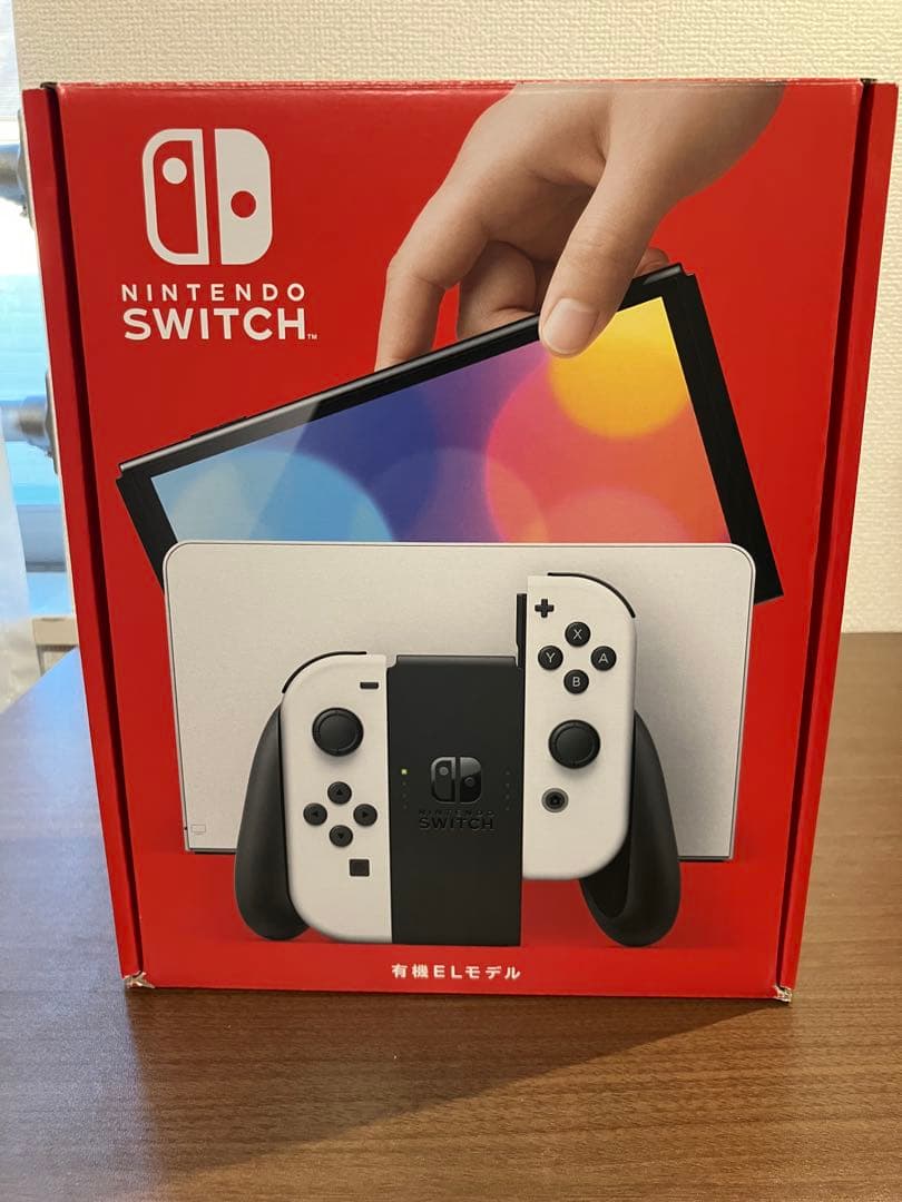 【美品】Switch本体有機EL Joy-Conホワイト SDカード128GB付 Nintendo Switch 有機ELモデル Joy-Con(L)/(R) ホワイト 新品未使用