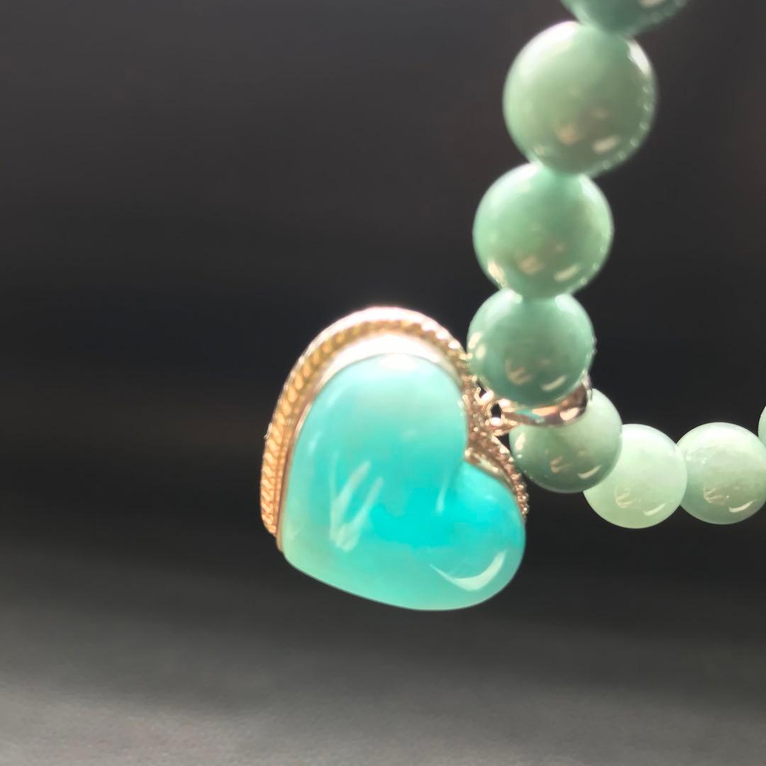 ハートラリマー とグァテマラ翡翠❣️15.8cm