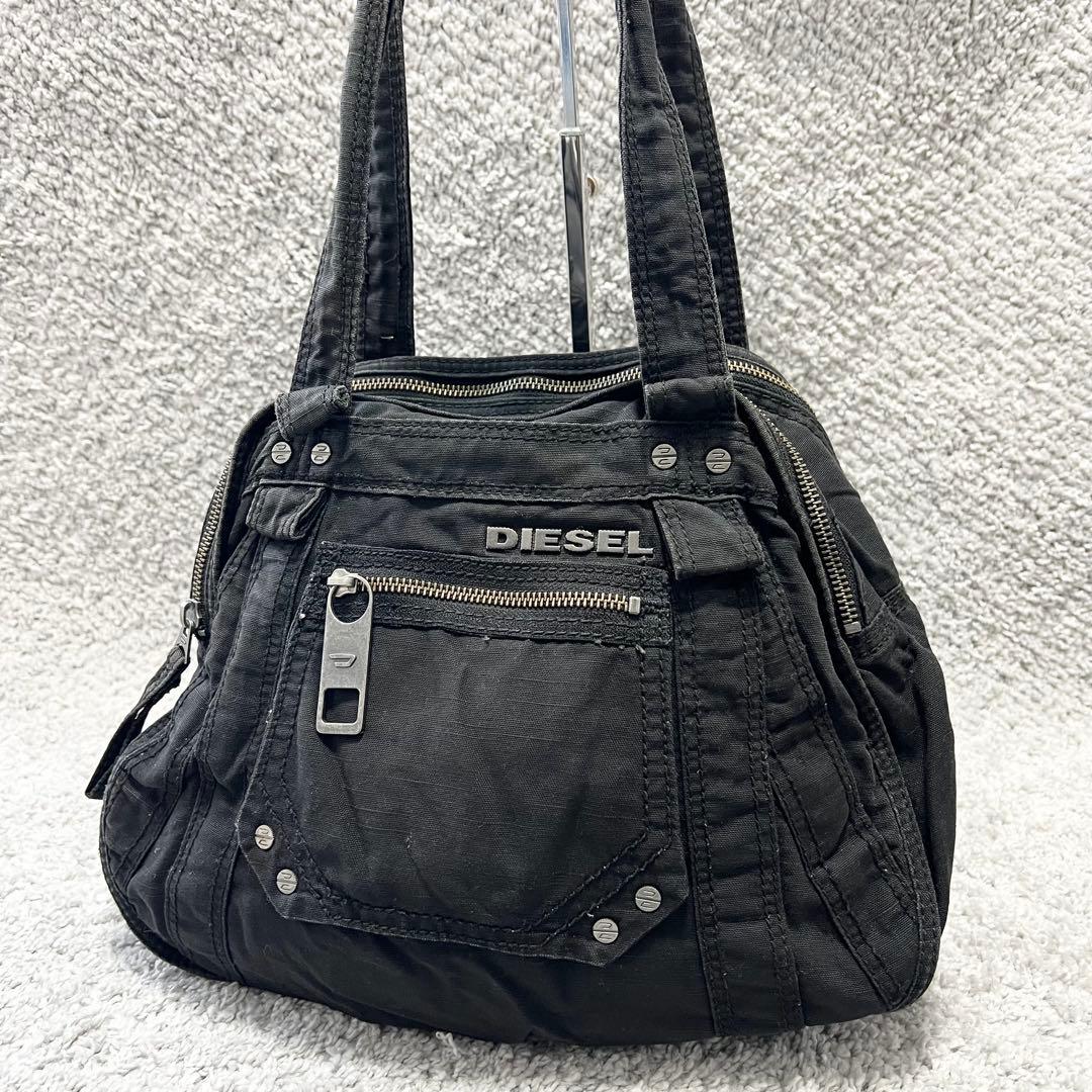 DIESEL archive metal logo handbag y2k - メルカリ