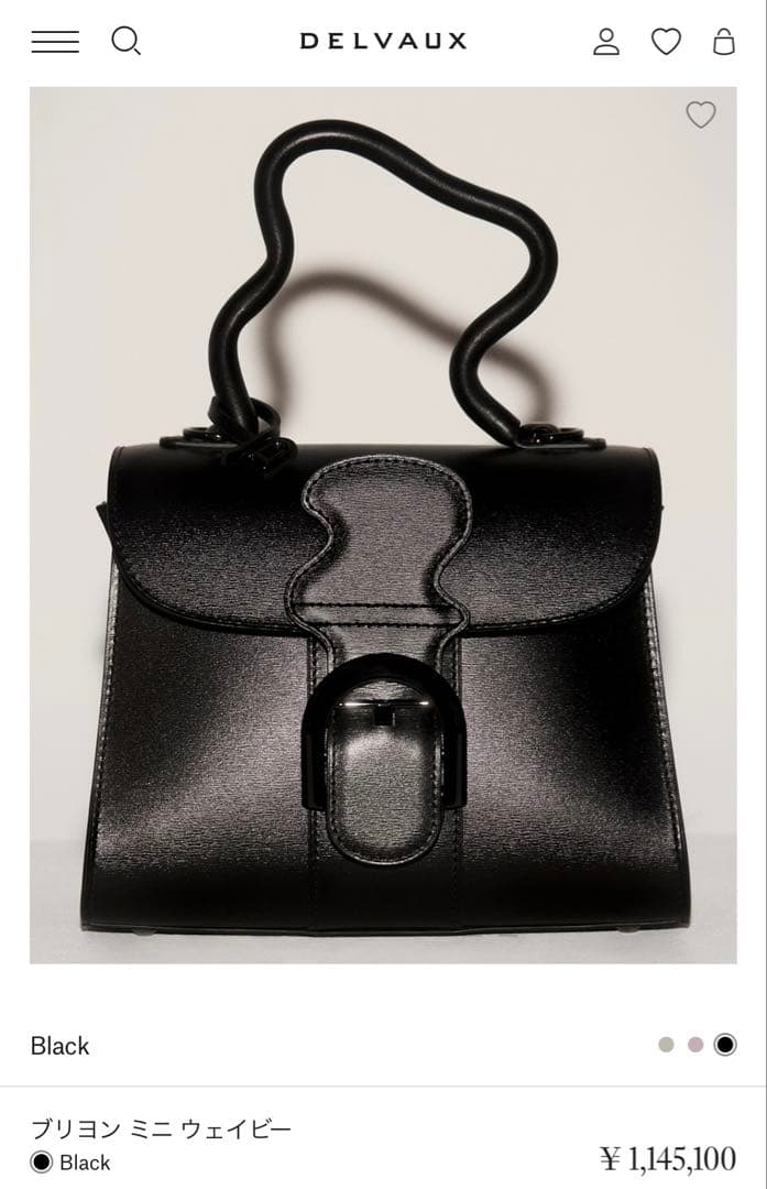 mimi様専用！デルヴォー ブリヨンミニ ウェイビー ブラック 美品