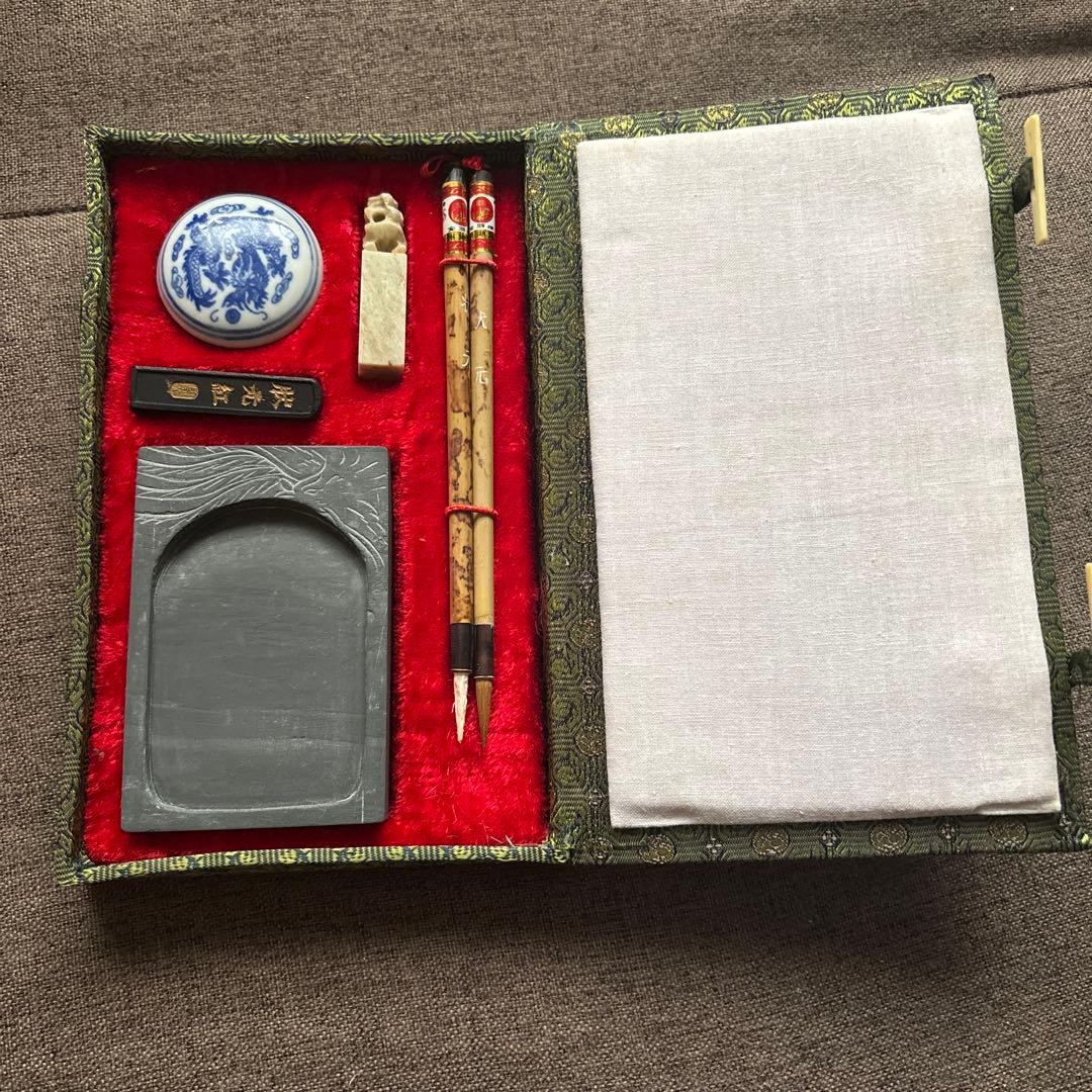 ミニ書道セット 中国文房四宝書道具 中国 硯セット 書道 筆 - メルカリ