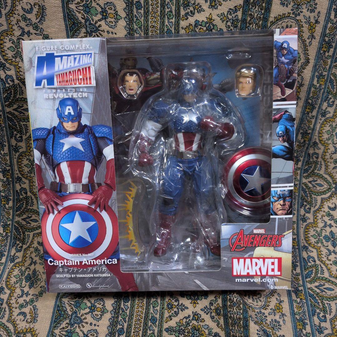 リボルテック アメイジングヤマグチ　キャプテン·アメリカ　海洋堂 アメイジング・ヤマグチ 007 キャプテン・アメリカ（再販