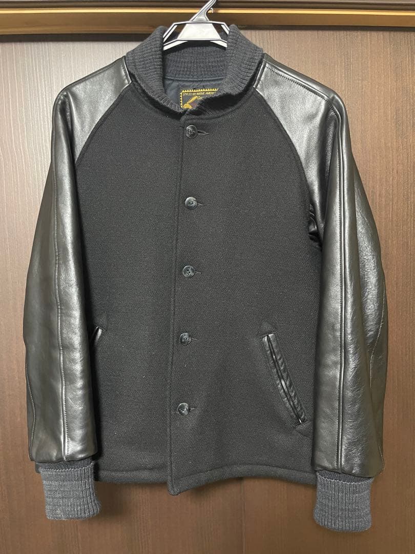 インディアンモーターサイクル　スタジャン 袖レザー・ウール WHITESVILLE ホワイツビル×インディアンモーターサイクル コラボ