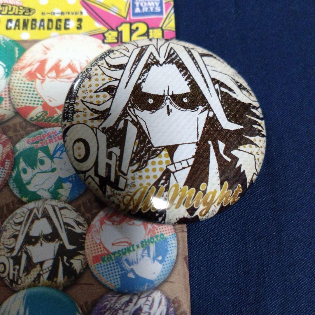 ヒロアカ オールマイトのサイン入りキーホルダー 原作 缶バッジ フェア