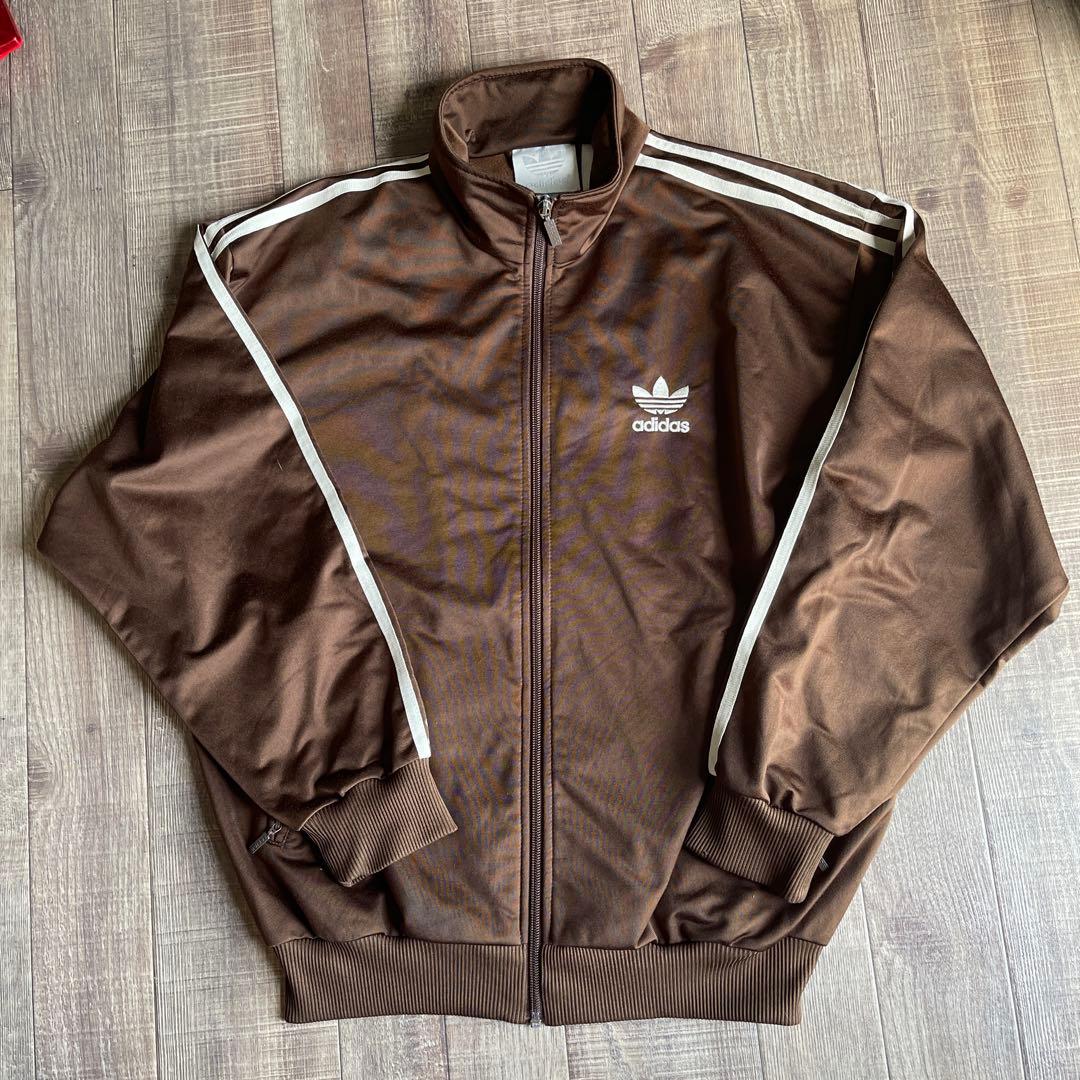 最終値下げ‼️adidas トラックジャケット ブラウン 激レア - メルカリ