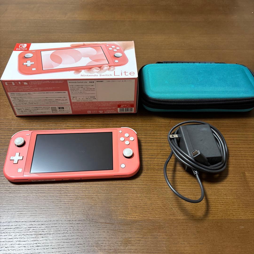 Nintendo Switch Lite コーラルピンク本体 充電器　外箱付き 中古・Nintendo Switch Lite コーラル・箱あり・充電器｜Yahoo!フリマ