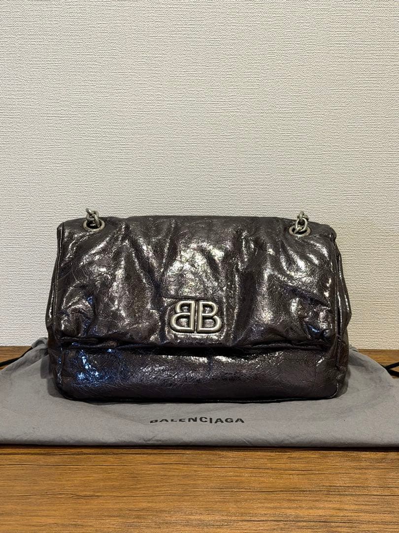 BALENCIAGA Monaco Small モナコ スティールグレー BALENCIAGA Monaco Small モナコ スティールグレー - メルカリ