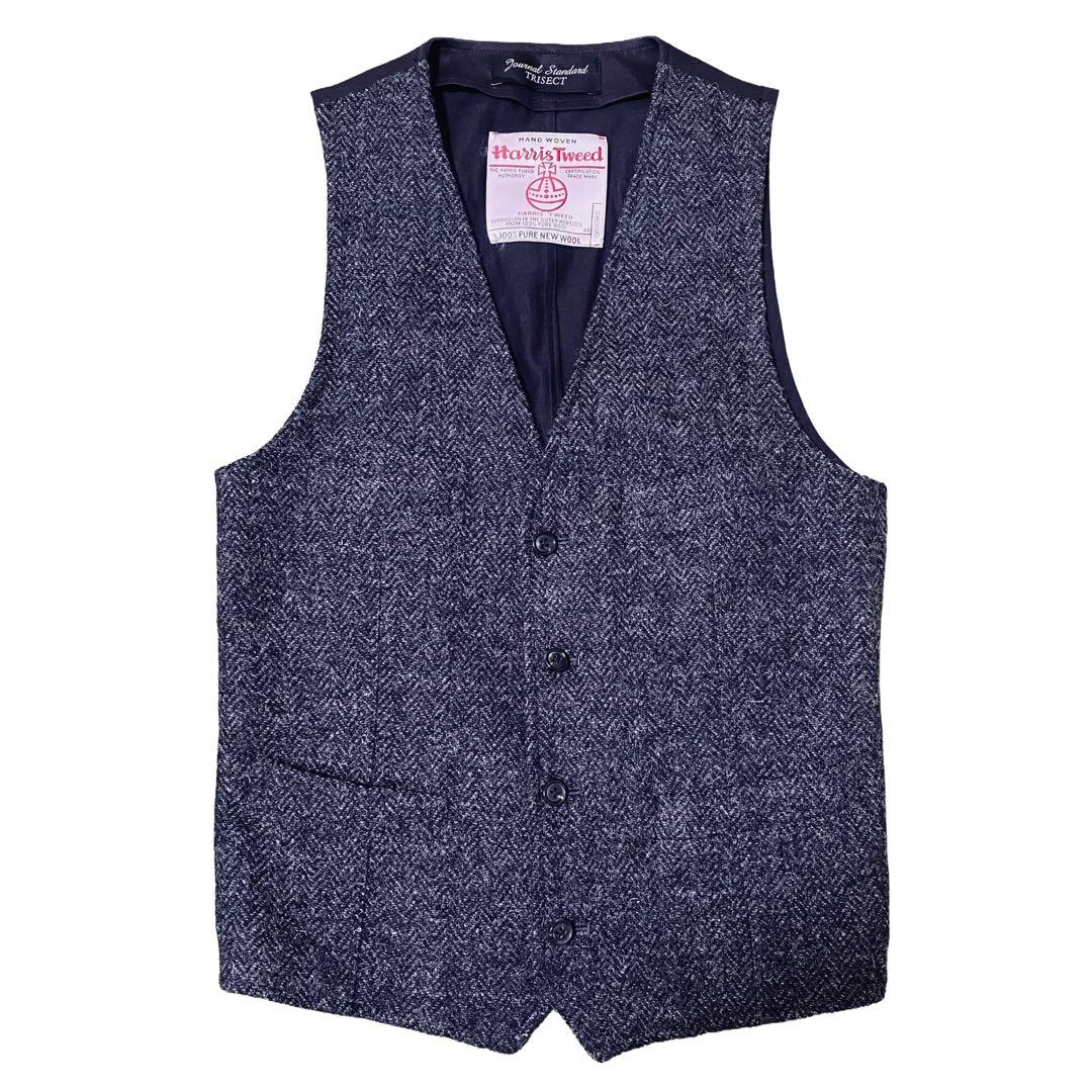 ハリスツイード ベスト ジレ ヘリンボーン Mサイズ - メルカリ