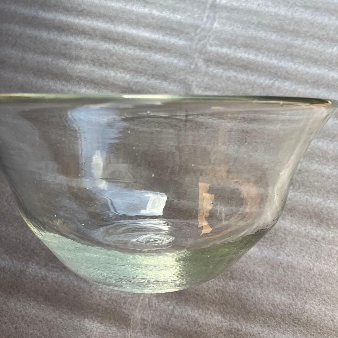 横山秀樹 宙吹き 透明 泡入り 鉢 吹き硝子 倉敷ガラス - メルカリ