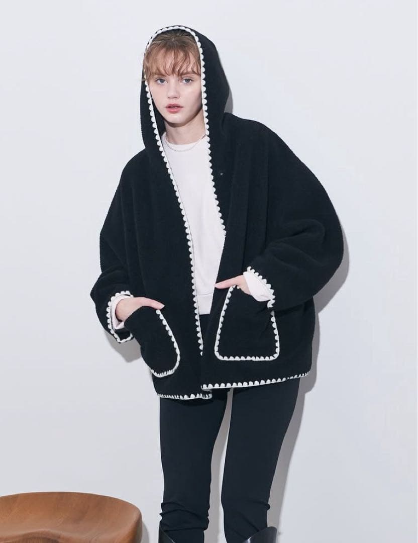 新品】liten リテン ボアフーディ ブラック - メルカリ