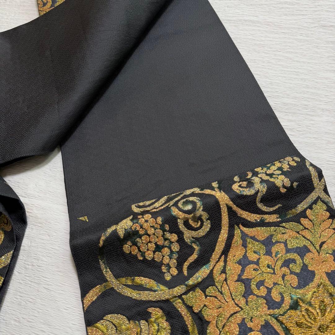 m-83 葡萄唐草 アラベスク 六通 袋帯 正絹