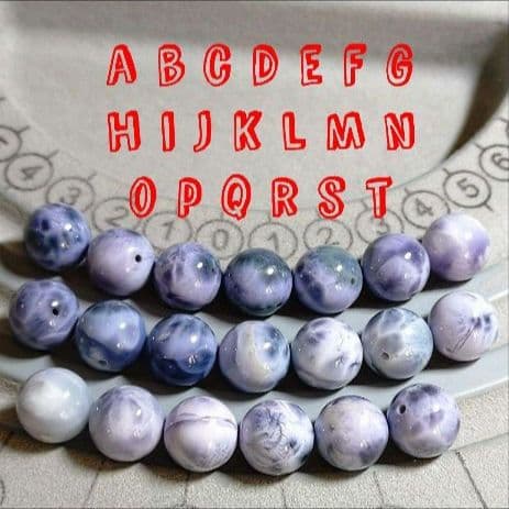 リッチオークション】リッチパープルラリマー 10.3ミリ珠 ビーズT(珍品