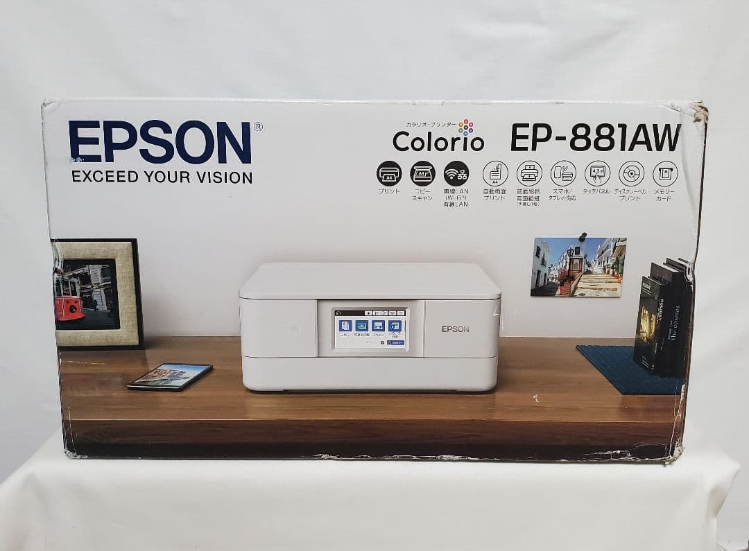 EPSON プリンター EP-881AW ホワイト - メルカリ