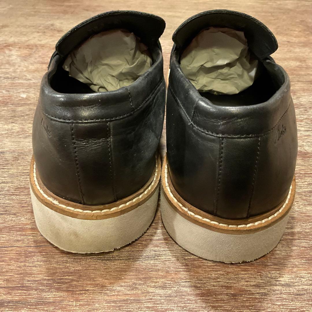 30cm！クラークス ローファー アーネストフリー メンズ ブラック