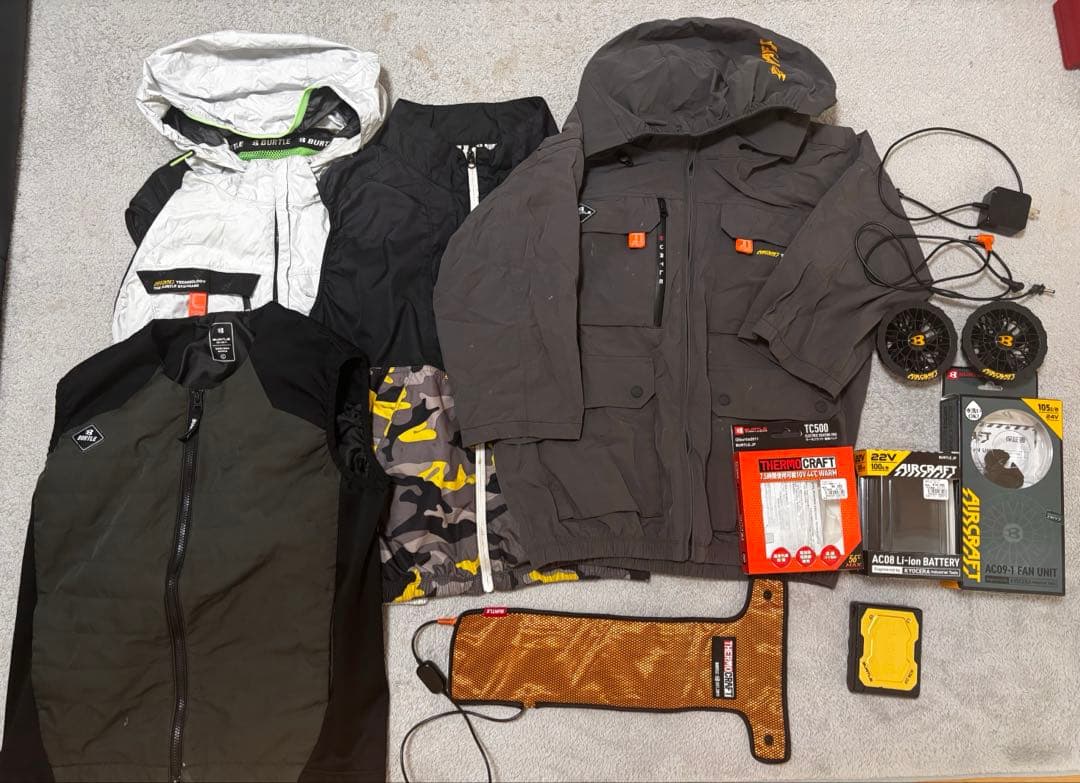 バートル　空調服　ヒートベスト　セット品 2025年モデル バートル エアークラフト サイドファン ベストセット