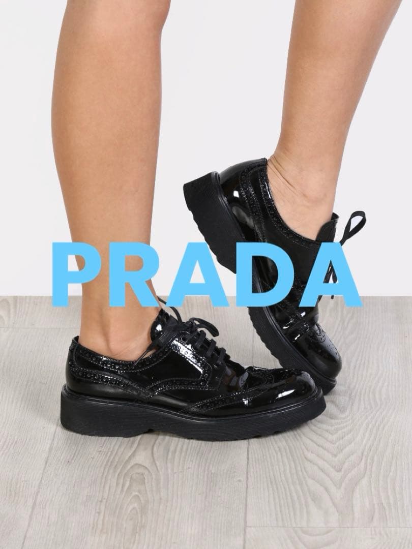 PRADA プラダ ウィングチップ パテントレザー シューズ オックスフォード 楽天市場】PRADA プラダ バレエシューズ 1F794N 3A9S レディース