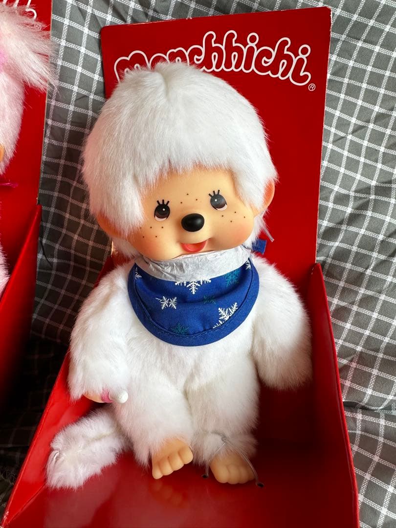 海外限定モンチッチ スノー白色 Sサイズ サクラピンク色S サイズ 2体