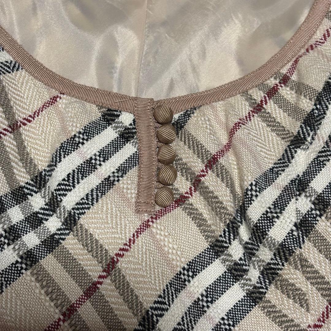 希少 バーバリー ブルーレーベル ワンピース ノバチェック 36サイズ