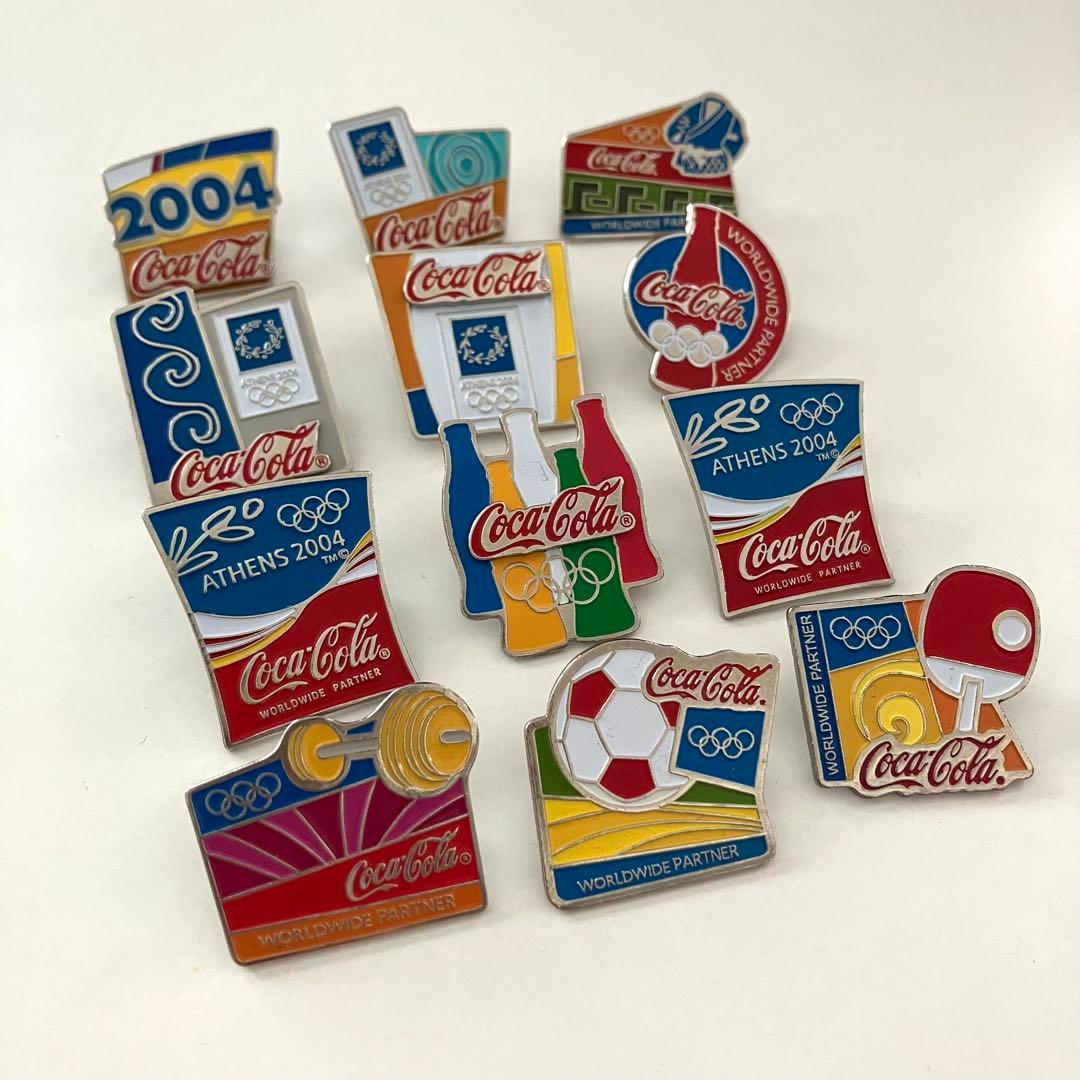 コカコーラ 2004 アテネオリンピック五輪 ピンバッジ 12個セットまとめ