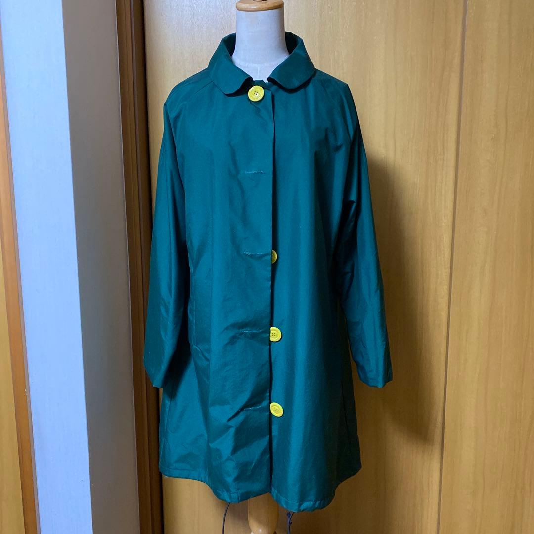 ヒグチユウコ ギュスターヴ カミナリ様 レインコート グリーン M ヒグチユウコ ギュスターヴ カミナリ様 レインコート グリーン M