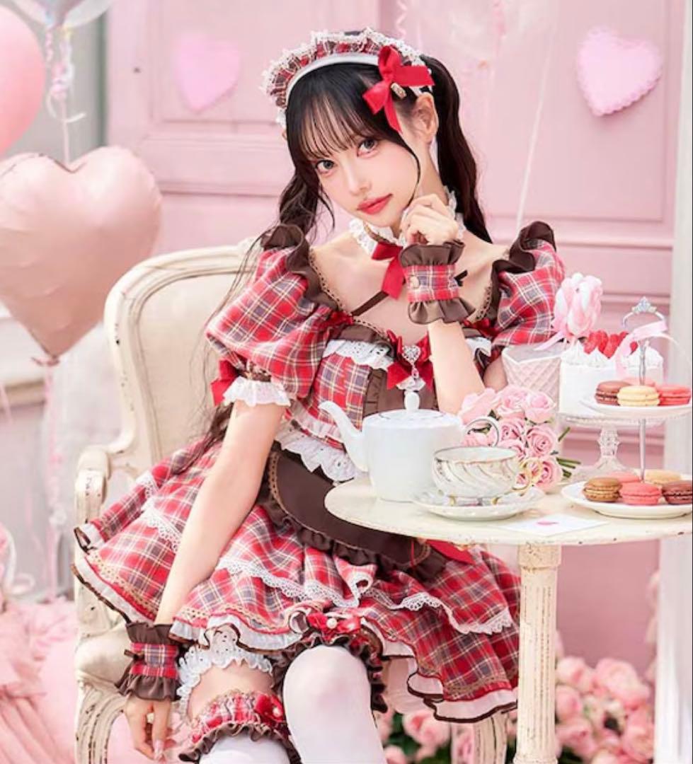 チョコラブチェックメイド バレンタインコスプレ12点セット Malymoon