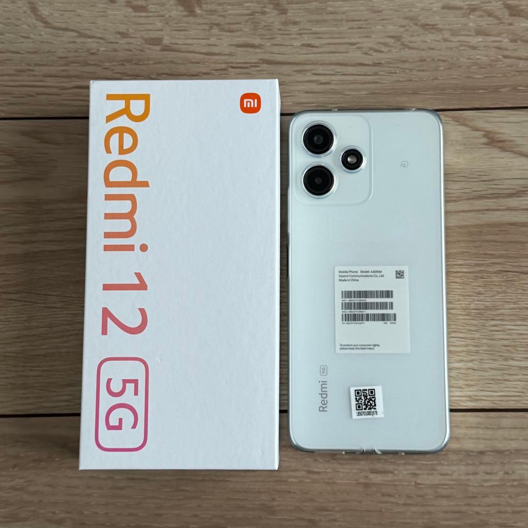 【中古】Redmi 12 5G ムーンライトホワイト｜SIMフリー Redmi SIMフリー 12 5G A401XM ムーンライトホワイト [Moonlight Whte