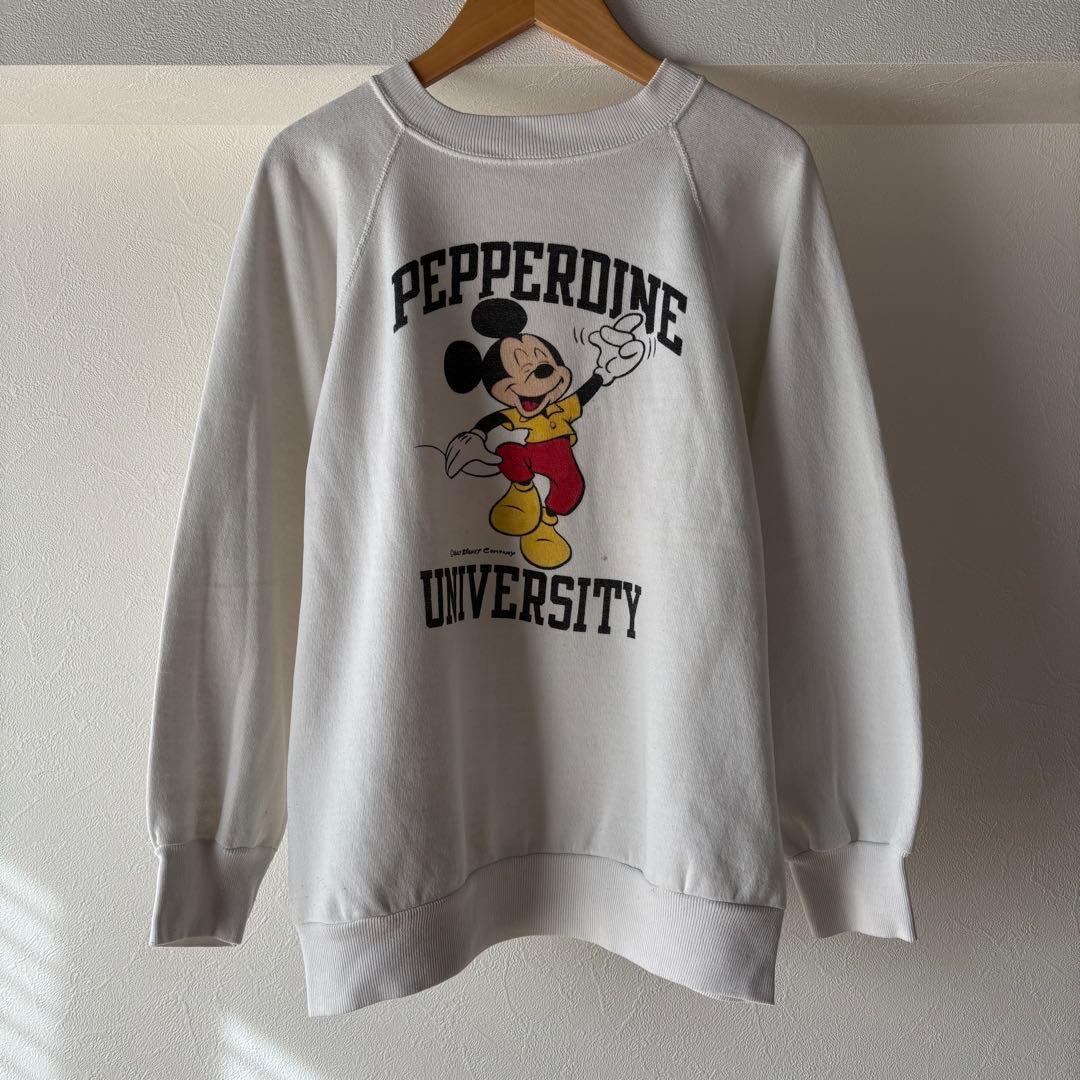 80's ヴィンテージ チャンピオン スウェット ミッキー カレッジ USA製 Disney - 90年代 USA製 Disney ディズニー ミッキーマウス カレッジ風