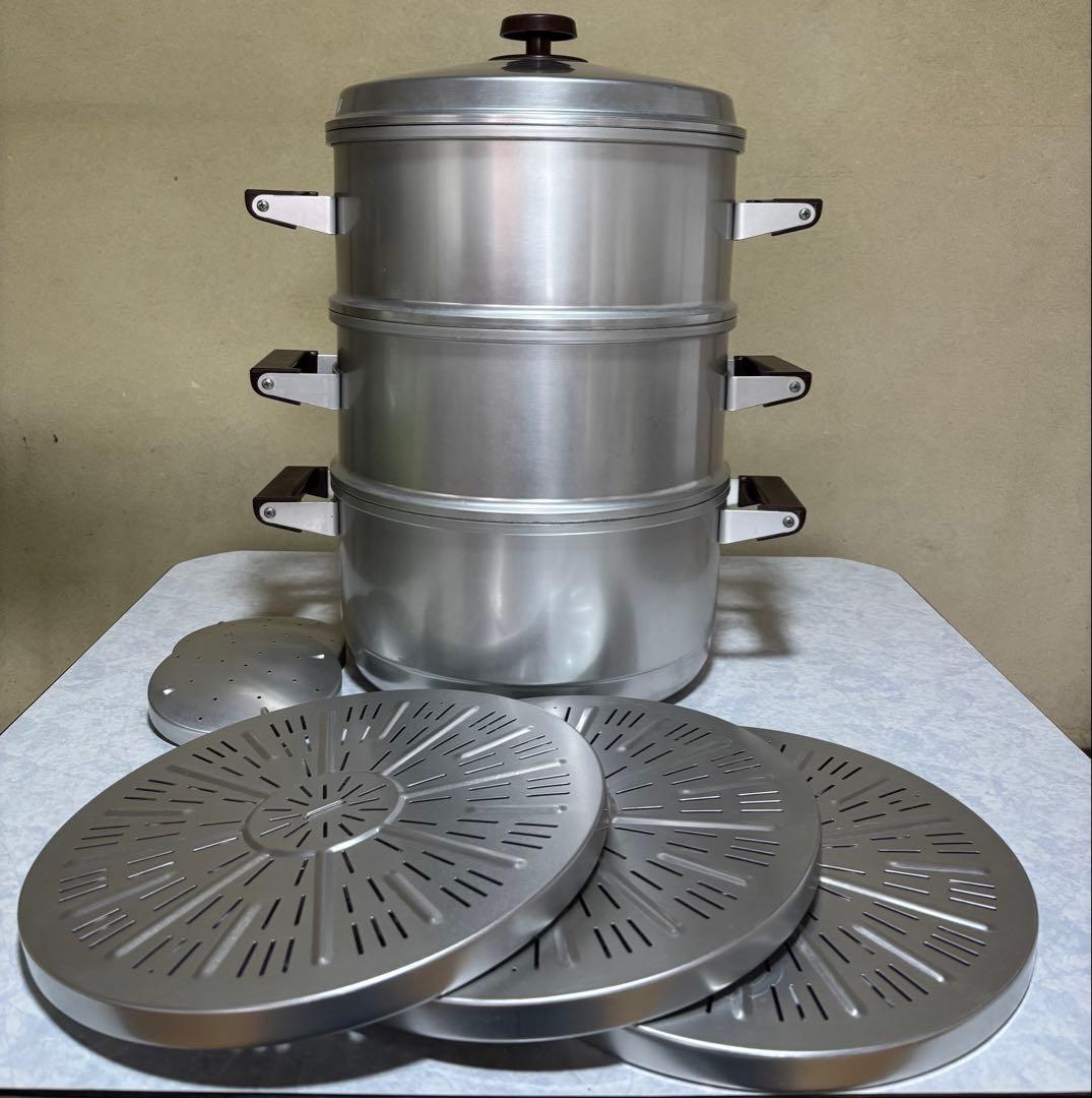 ホクセイ ながらセイロ 3段蒸し器【中古品】 - メルカリ