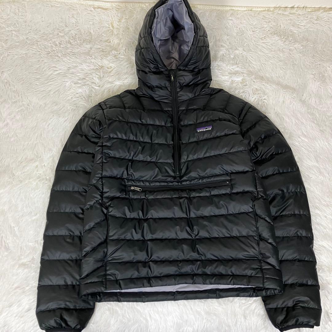 希少 パタゴニア F8 ダウンセーターフーディ プルオーバー ブラック XS