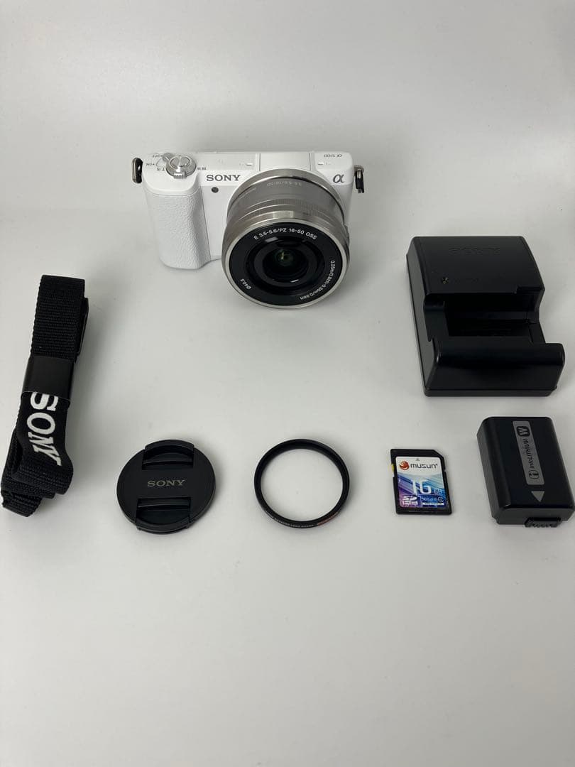 【返品保証・美品】SONY α5100 パワーズームレンズキット SONY（ソニー） α5100 パワーズームレンズキット ホワイト <プレゼント