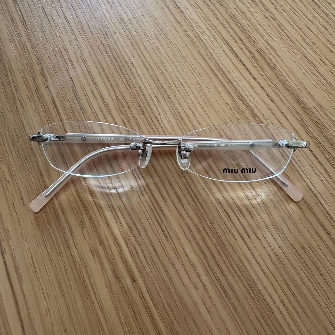 miumiu リムレスメガネ ミュウミュウ - メルカリ