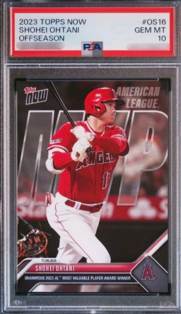 2023 topps now 大谷翔平25シリPSA10 2023 MVP