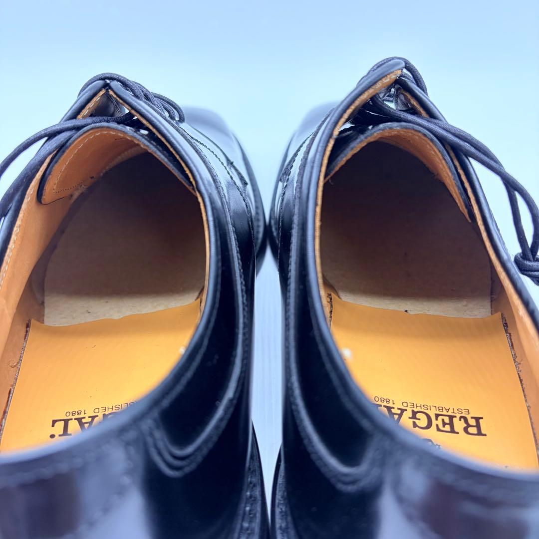 【未使用】REGAL リーガル プレーントゥ 25.5cm 黒 外羽根 革靴