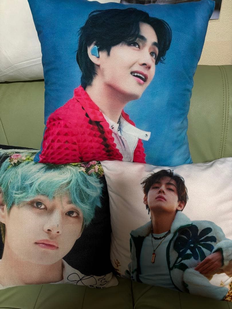 BTS V プリントクッションとクッションカバー - メルカリ